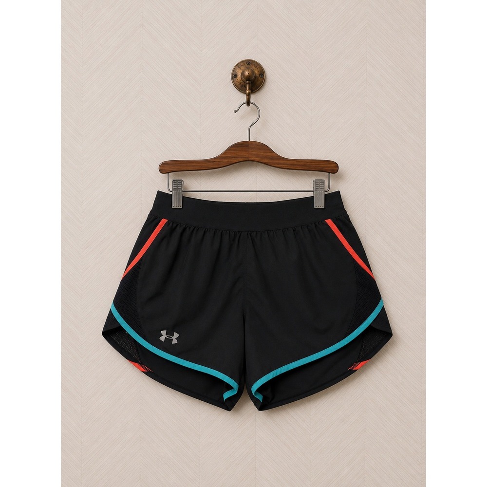 Under Armour Running Shorts HeatGear Fly By Mesh Trim Black Small